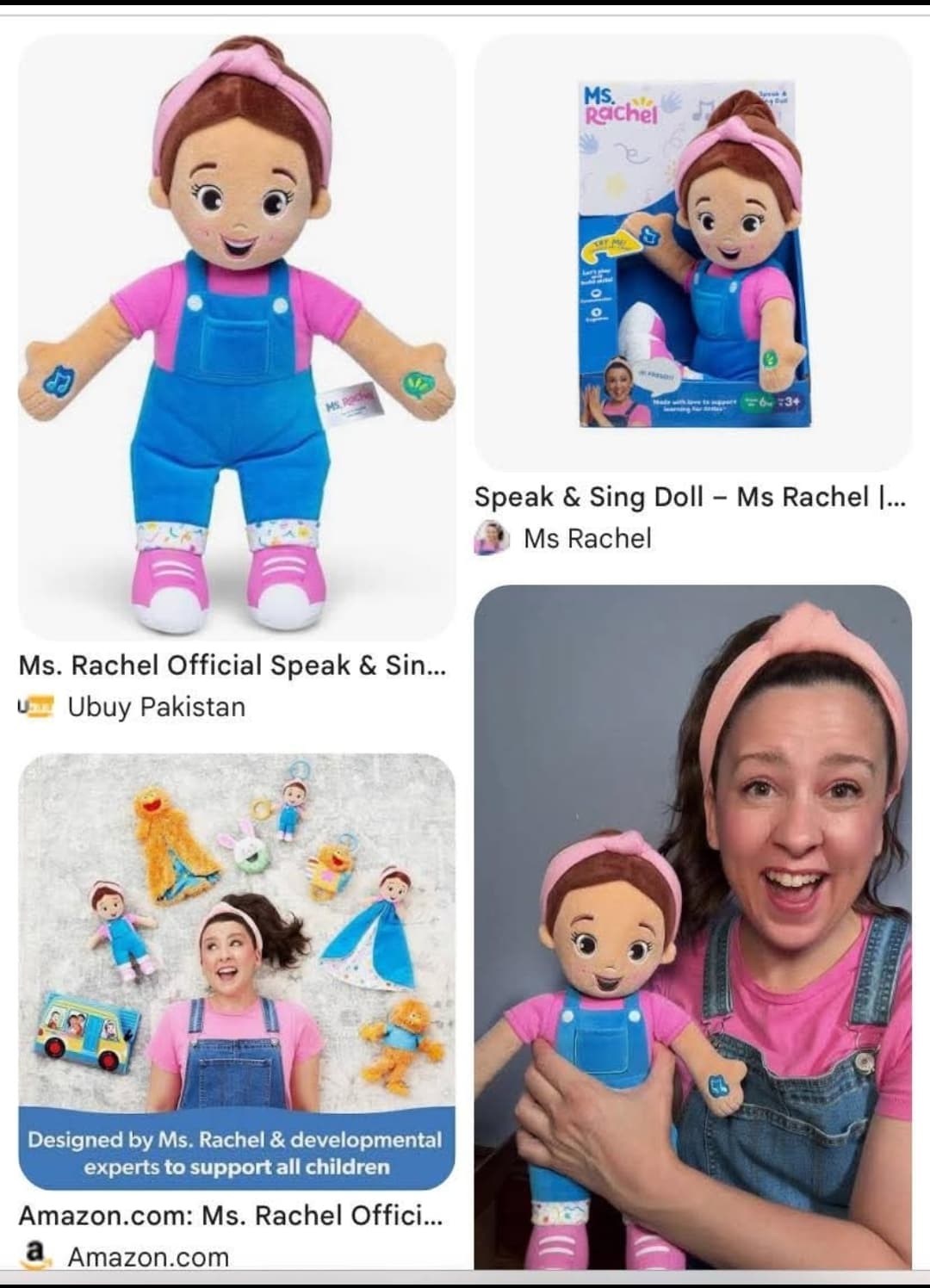 Pre-loved Ms. Rachel Official Speak & Sing Doll – 16 Inch Interactive Plush (GUND Baby)