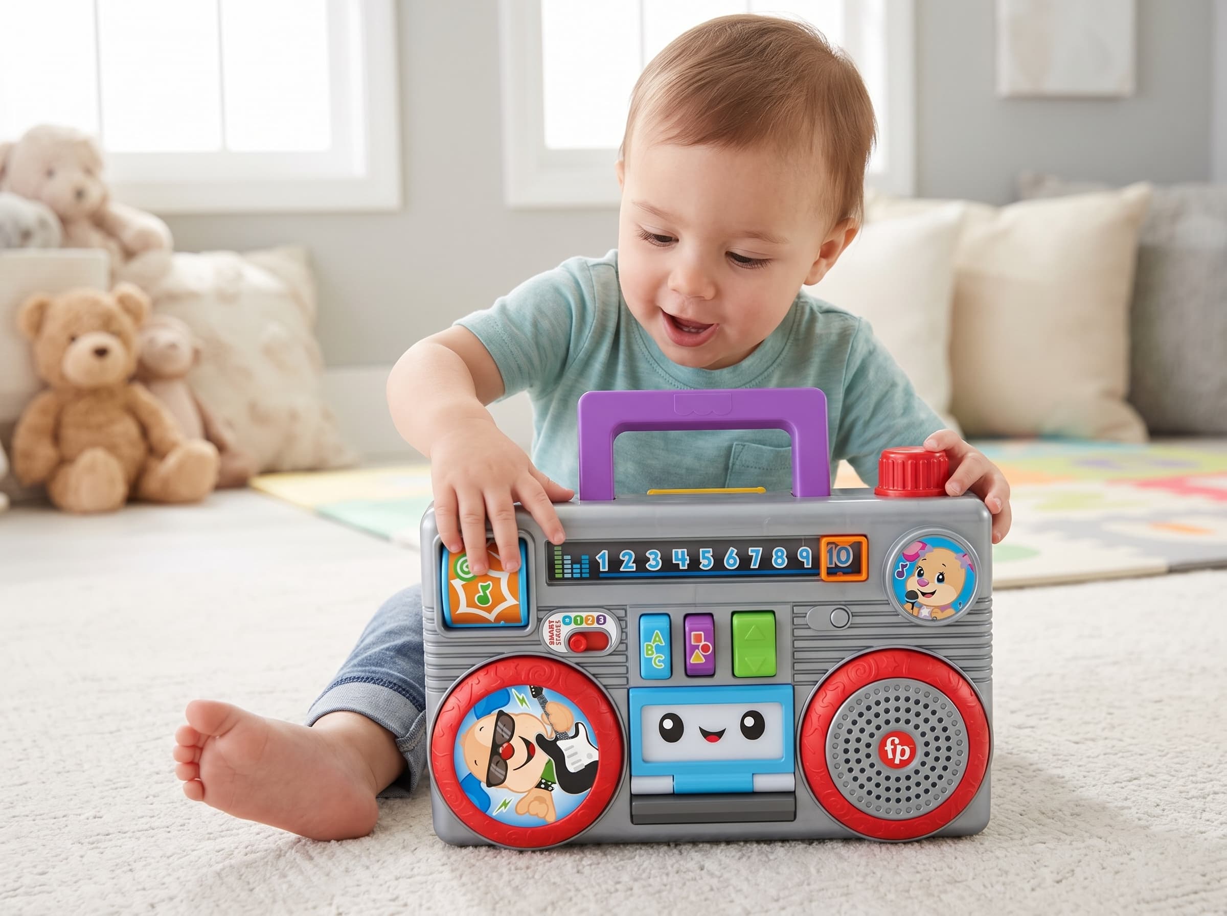 Pre-loved Fisher-Price Laugh & Learn Busy Boombox – Musical Learning Toy